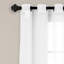 Lush Decor Farmhouse Textured Grommet Sheer Curtain Panels Pair Drapes (Set of 2)-66821006-66821005