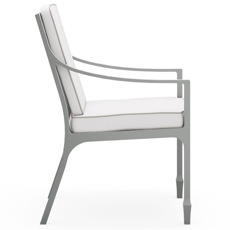 Alberti Outdoor Dining Armchair, Textured Black