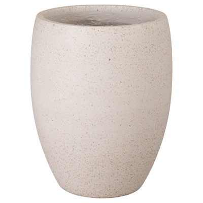 ROUND PLANTER, TERRAZZO YELLOW 12X17"H
