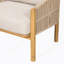 Fauteuil club d'extérieur en bois, corde gris foncé avec coussin gris-540822190-540822191