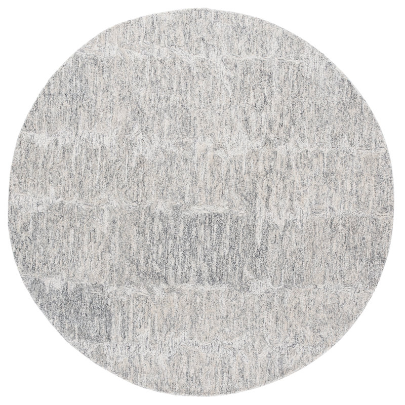 Pine 113 Hand Tufted Wool Pile Abstract Rug, Round 6'