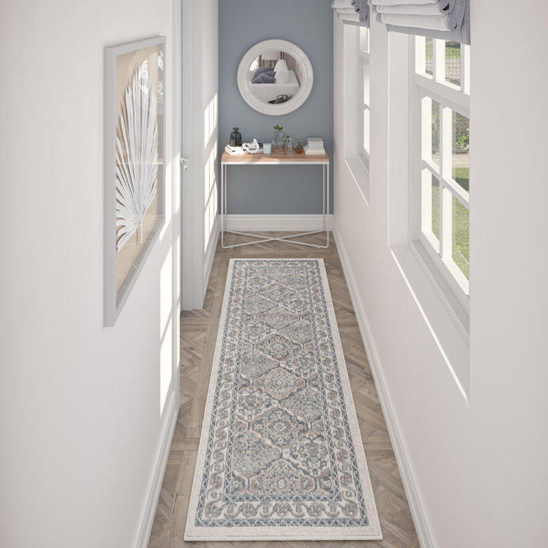 Tapis crème Hobbs, Tapis de couloir 2 pi 3 po x 10 pi