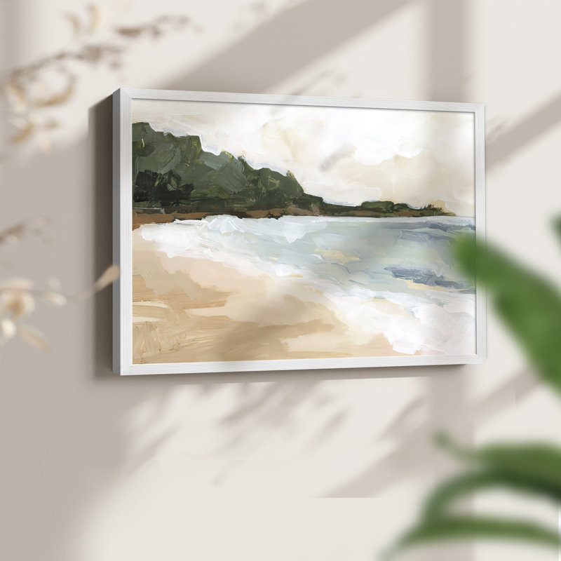 Cove Break I - reproduction encadrée - réarmable, H 11 po x l 14 po, Blanc