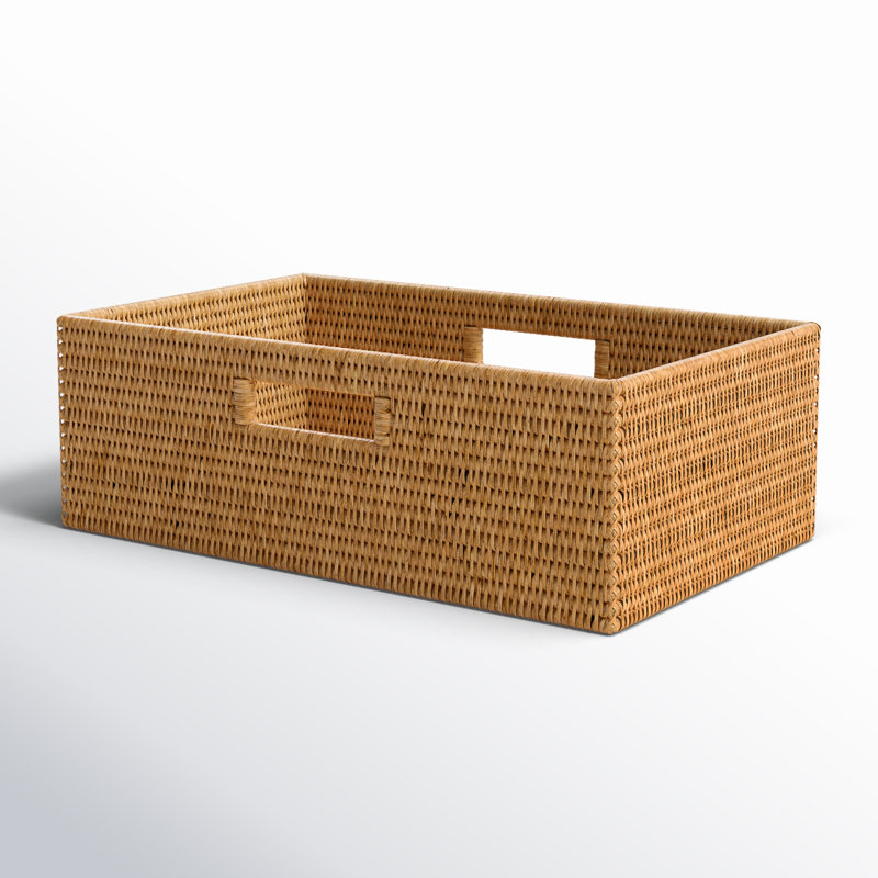 Claydon Handmade Basket With Handles 1, Honey Brown