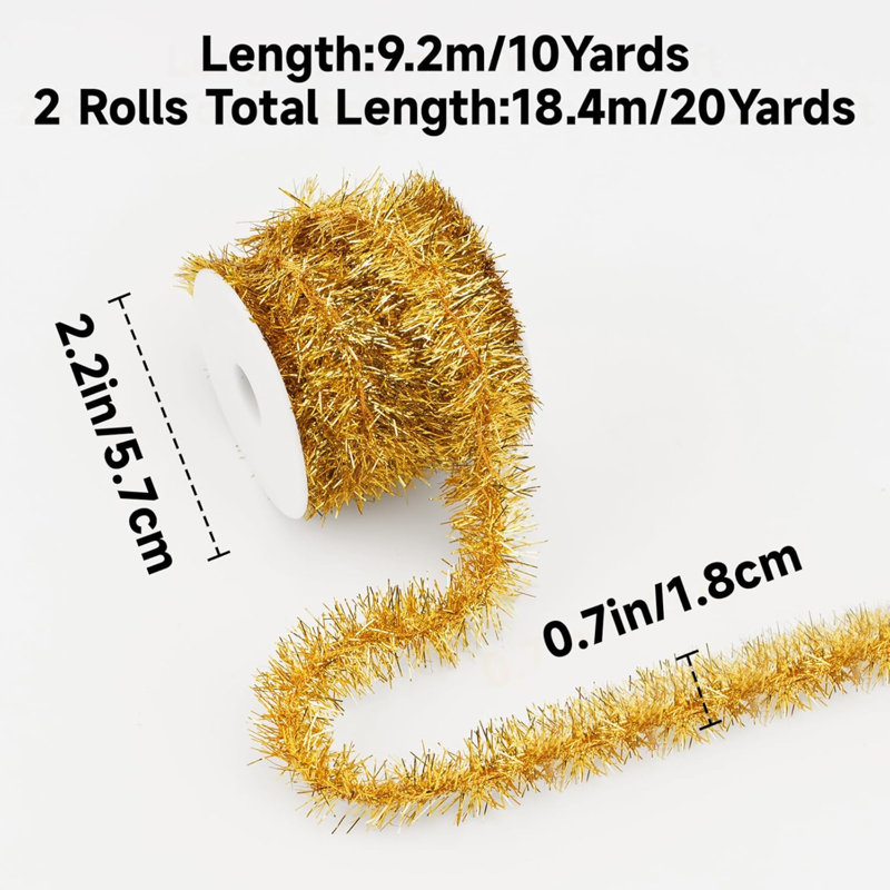 Gilpin Polyvinyl Chloride (PVC) 2.48cm Tinsel