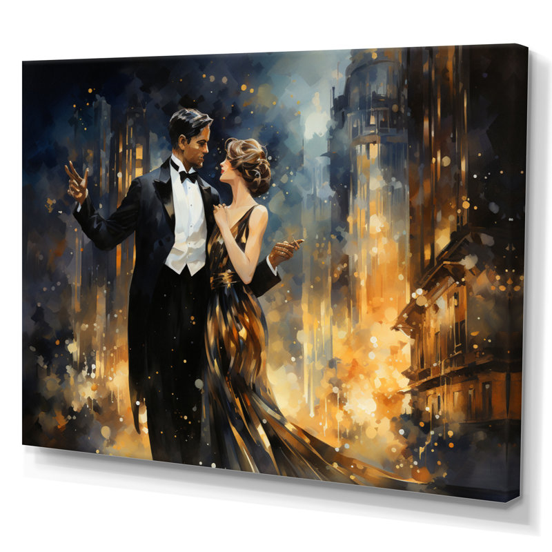 The Roaring Twenties Gilded In Paris sur impression sur toile, H 34 po x l 44 po x P 1,5 po, Toile tendue
