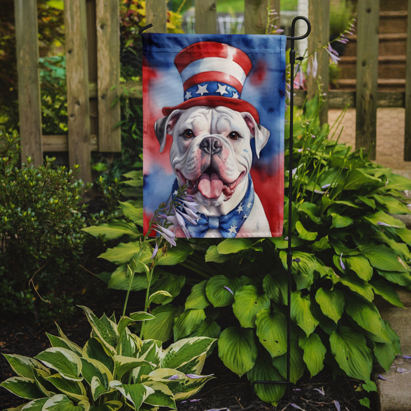 Drapeau patriotique du jardin américain, Bouledogue blanc américain
