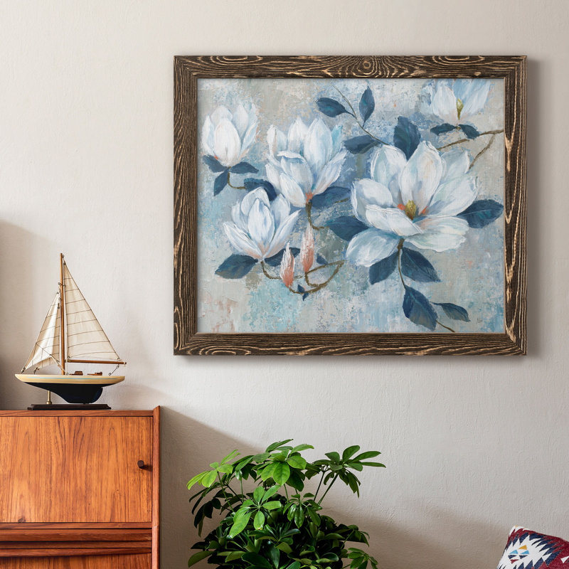 «Spring Bloom I», peinture sur toile encadrée, H 24 po x l 18 po x P 1,5 po, Noyer
