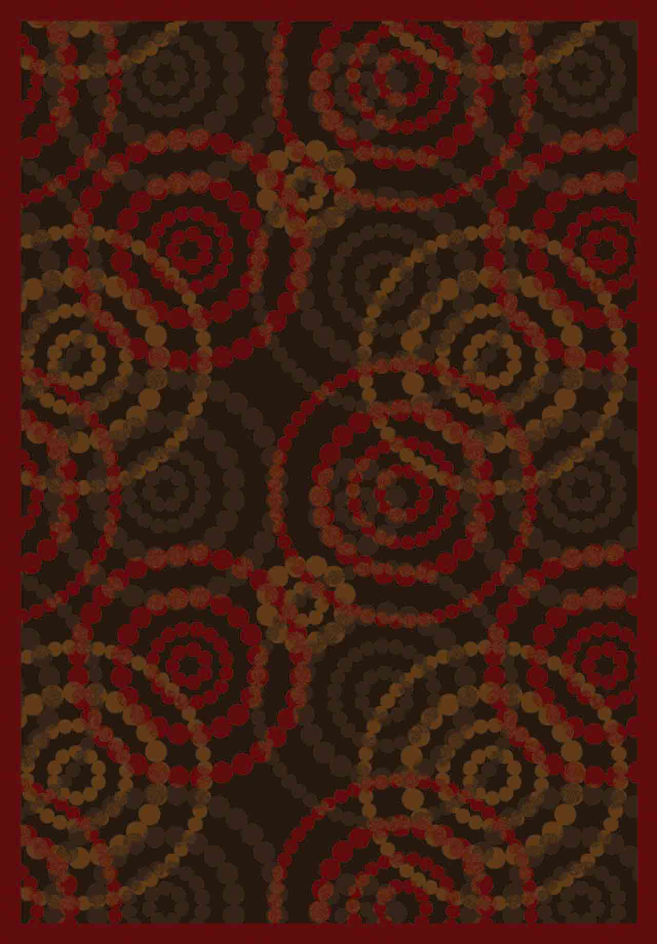 Joy Carpets Whimsy Dottie Brown/Red Area Rug | Wayfair