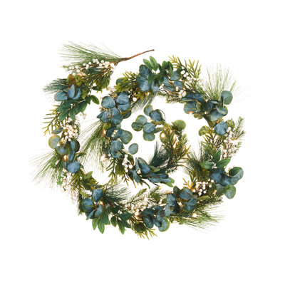 10.16cm Lighted Faux Spruce Garland with Lights