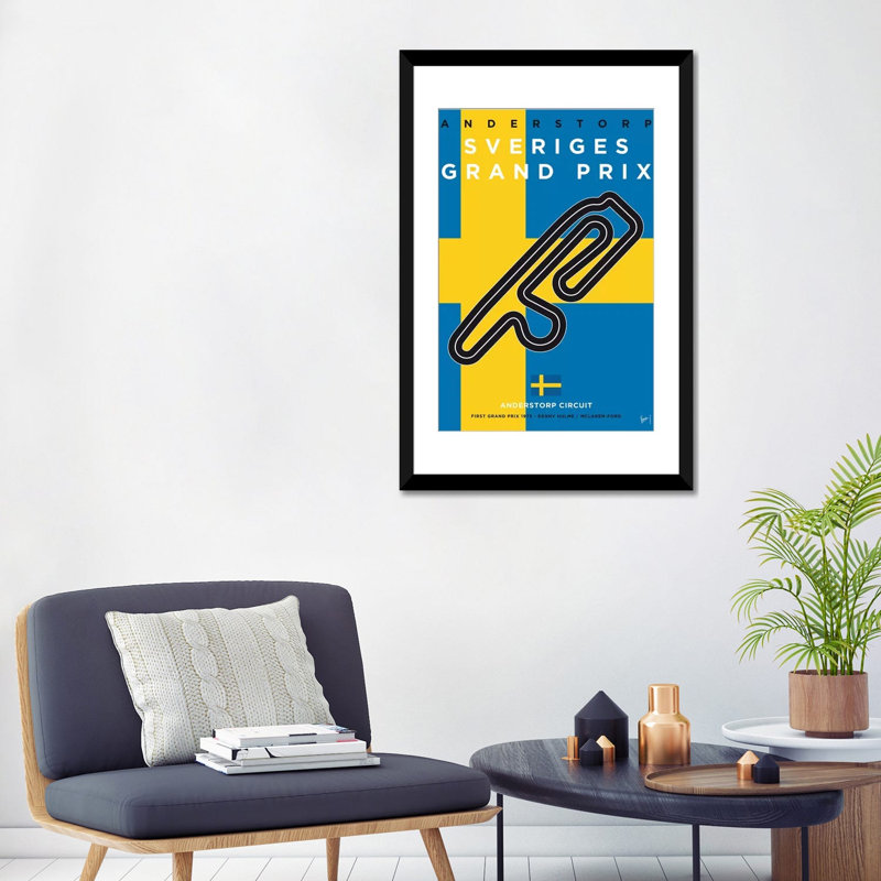 Impression sur toile, "Minimal Movie", Papier d'art encadré noir, H 32 po x l 24 po x P 1 po, Blanc