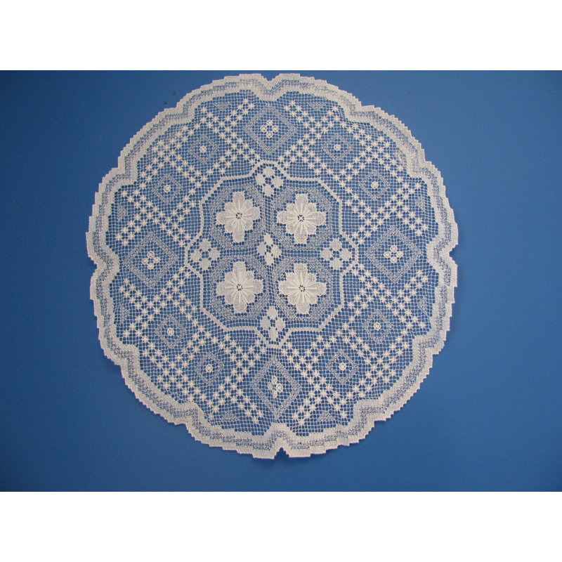 Rond en coton fabriqué à la main en dentelle Tuscany 24 po