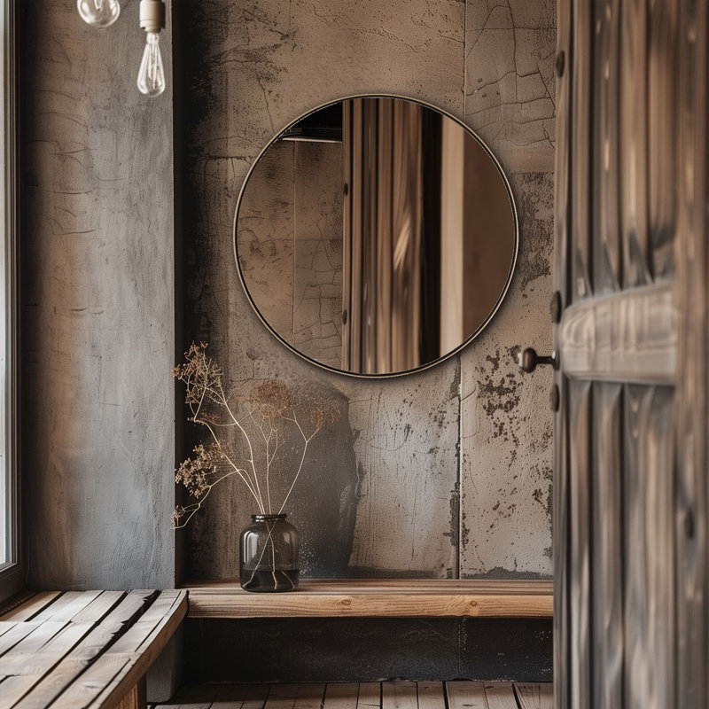 Aniyiah Metal Flat Wall Mirror