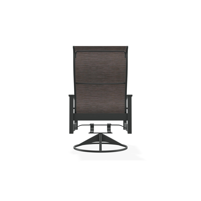 Leeward Polymer Outdoor Lounge Chair, James, Graphite
