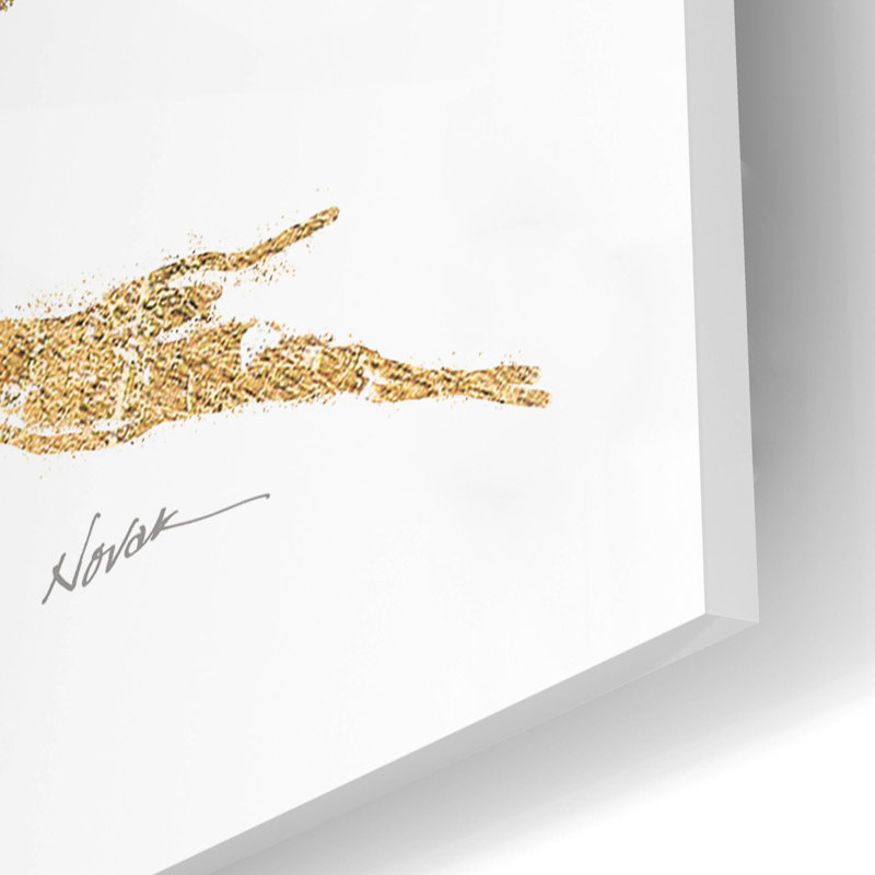 Art mural en verre «Gilded Bird 1 Lavender» par Shirley Novak, H 12 po x l 12 po x P 0,13 po