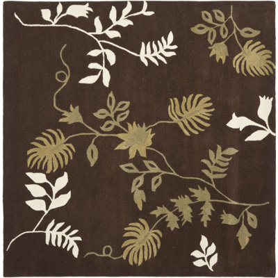 Tapis floral en laine et viscose touffeté à la main Candelo Soho