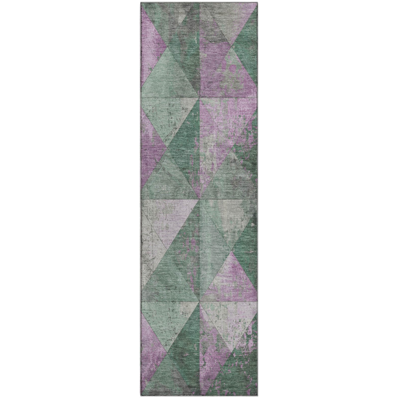 Premium Machine Washable Meidell AMF1721 Geometric Rug, Runner 2'3" x 7'6"