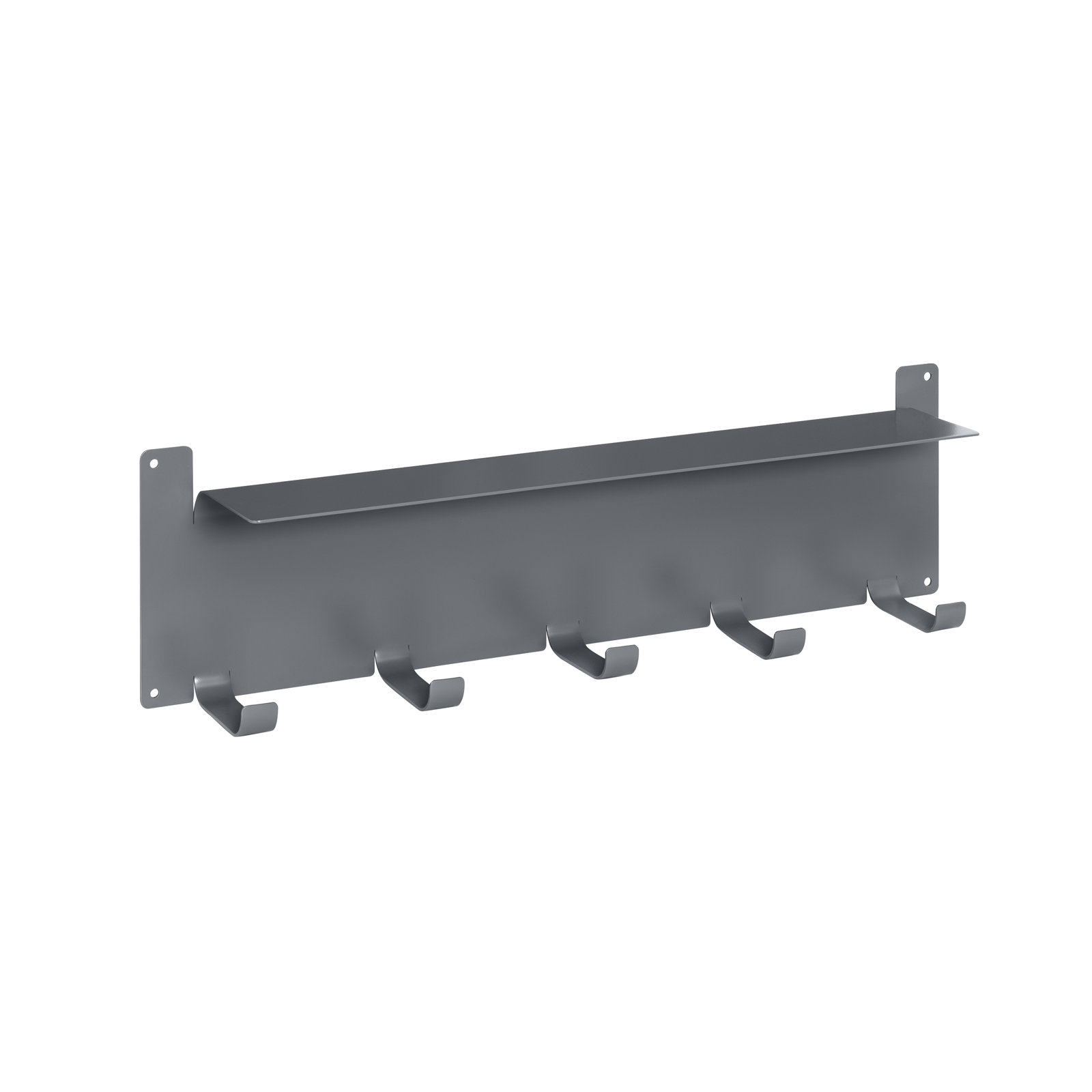 Ackworth Iron 5-Hooks Wall Mounted, Sustained Gray