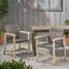 Chaise de salle à manger en bois et osier Hampton (ensemble de 2)-914774652