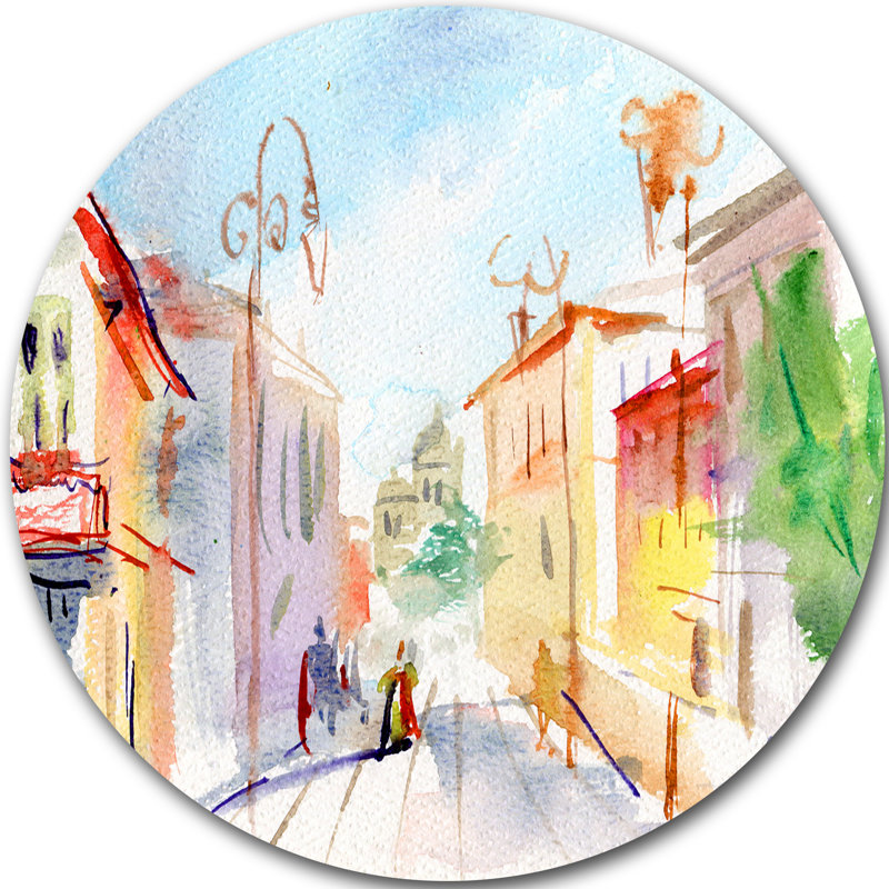 « illustré parisian street », reproduction d’art sur métal, H 23 po x l 23 po x P 1 po