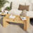 Lenie Farmhouse Rustic Wood Coffee Table With Burl Finish-258326729
