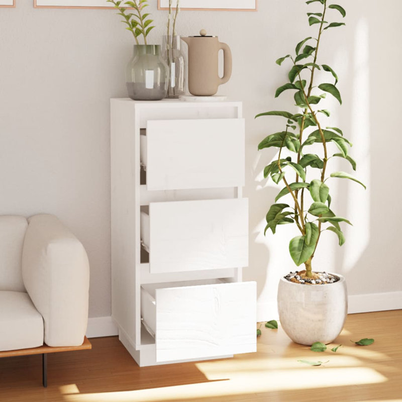 Gonneke 32cm Solid Wood Sideboard, White