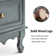Commode d'appoint en bois massif avec station de charge Archaun