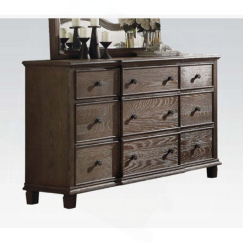 Weathered Oak Finish Dresser