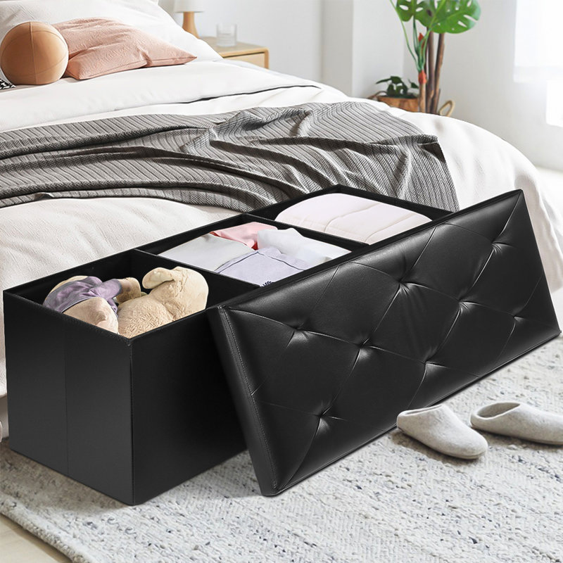 Banc de rangement Ardak, Noir
