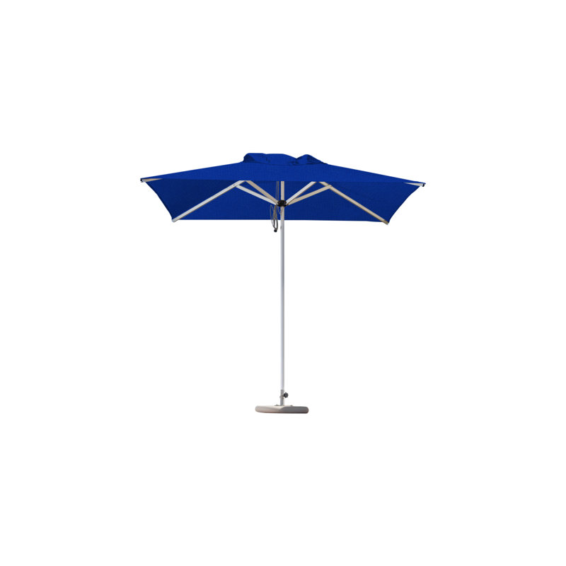 Mistral Square Market Umbrella, CBS + 2" Galvanized Tube, 8'3", Pacific Blue