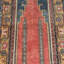 Tapis turc anatolien rétro en laine tissé à la main avec des accents roses, idéal comme cadeau de décoration unique