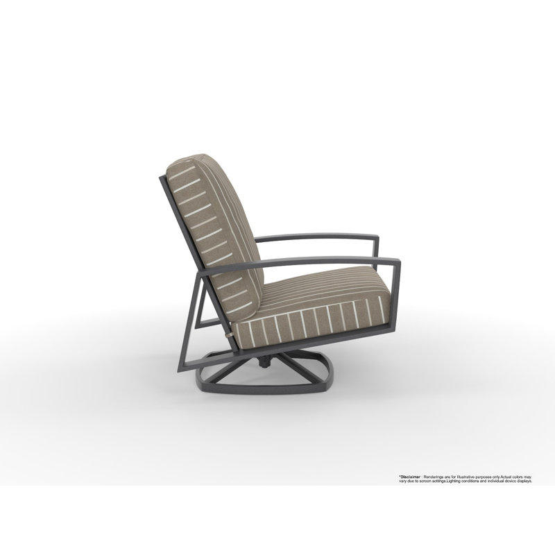 Arc Outdoor Lounge Chair, Cast Lagoon, Graphite