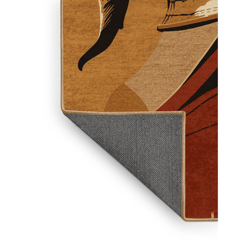 Tapis oriental brun doux et moelleux Spartan Soldier, 2 pi x 3 pi