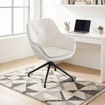Fauteuil d'appoint pivotant capitonné l 27,9 po pour bureau à domicile