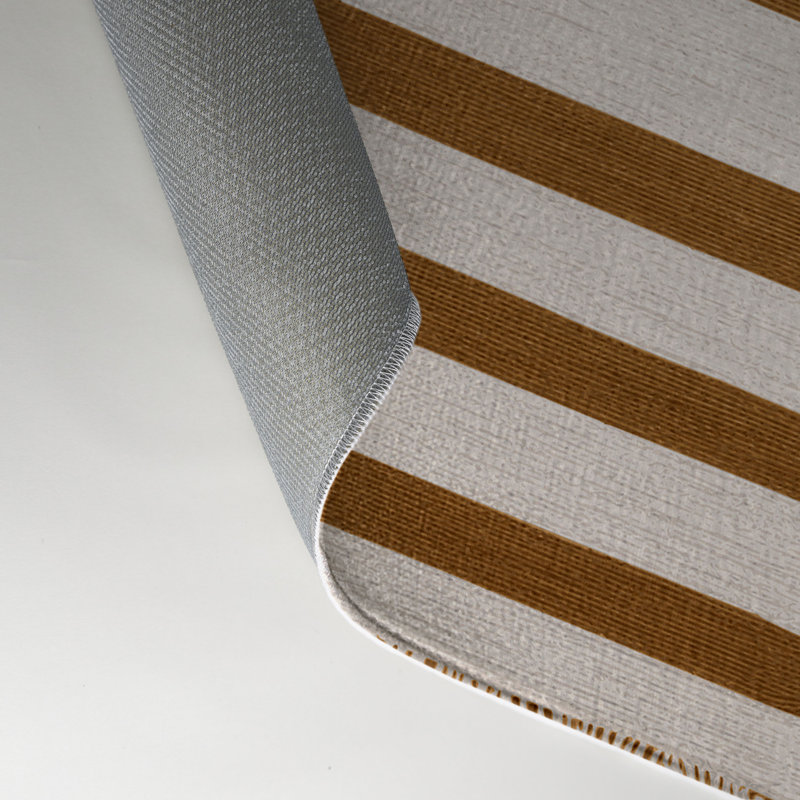 Tapis intérieur / extérieur gris HorizontalStripes, Rectangle 5 pi x 7 pi
