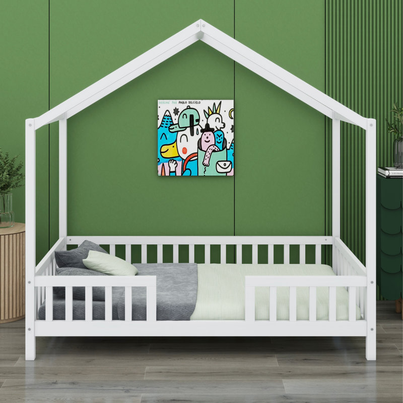 Lit sur pied Montessori, Lit simple, Blanc
