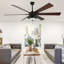 72" Large 6-Blade Modern Ceiling Fan With LED Lights And Remote 6-Speed, 3-Colour, Reversible DC Motor-1804238003-1804238001-1804238000