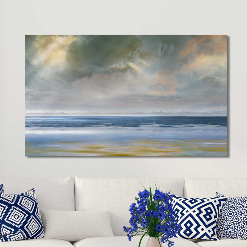 «Reflection of Light», reproduction de peinture acrylique sur toile, H 28 po x l 48 po x P 1,5 po, Toile tendue
