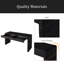 Console incurvée avec rangement, table d'entrée en bois avec 2 tiroirs, consoles rustiques de ferme pour le vestibule, le couloir et le salon-2030596912