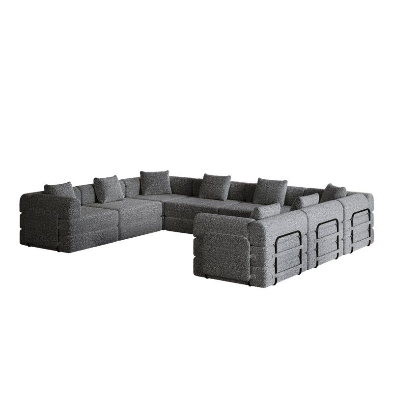 Canapé-lit convertible, Tissu gris