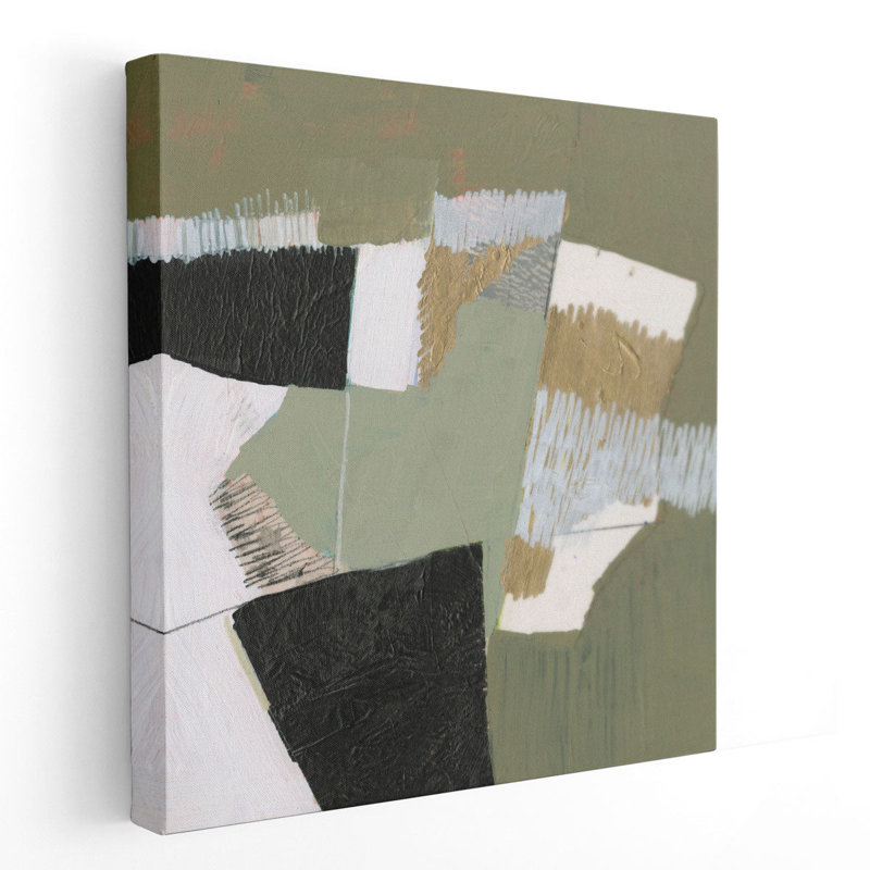 Olive noire et or I - reproduction d'art sur toile, H 12 po x l 12 po