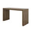 Console moderne avec motif rayé unique, table d'entrée étroite en placage de bois massif Paulownia, derrière la table de canapé-668849822