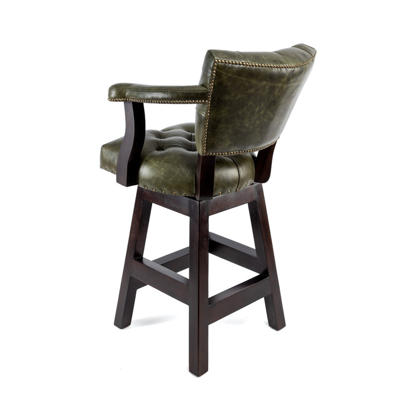 Trophy Tufted, Counter Stool (26" Seat Height), Green