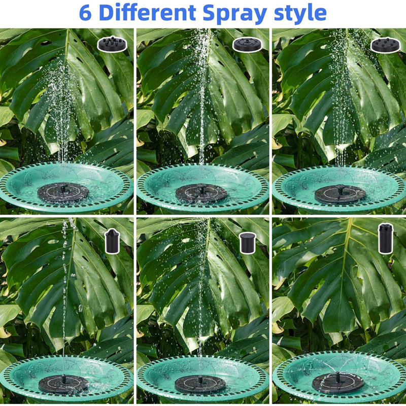 Solar Fountain For Bird Bath Solar Water Fountain With Multiple Nozzles & Fixed Pipesupgraded Version  Solar Water Pump Suitable For Bird Bath Garden Courtyard Fish Tank Outdoor