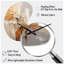 Beige gris géométrique Collage II - horloge murale en métal-105566367