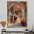 Toile avec cadre flottant or