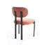 Ensemble de 2 chaises de salle à manger de style moderne Mid-Century Boucle, élégantes et ergonomiques avec des pieds en métal noir pour une assise confortable-1660829975