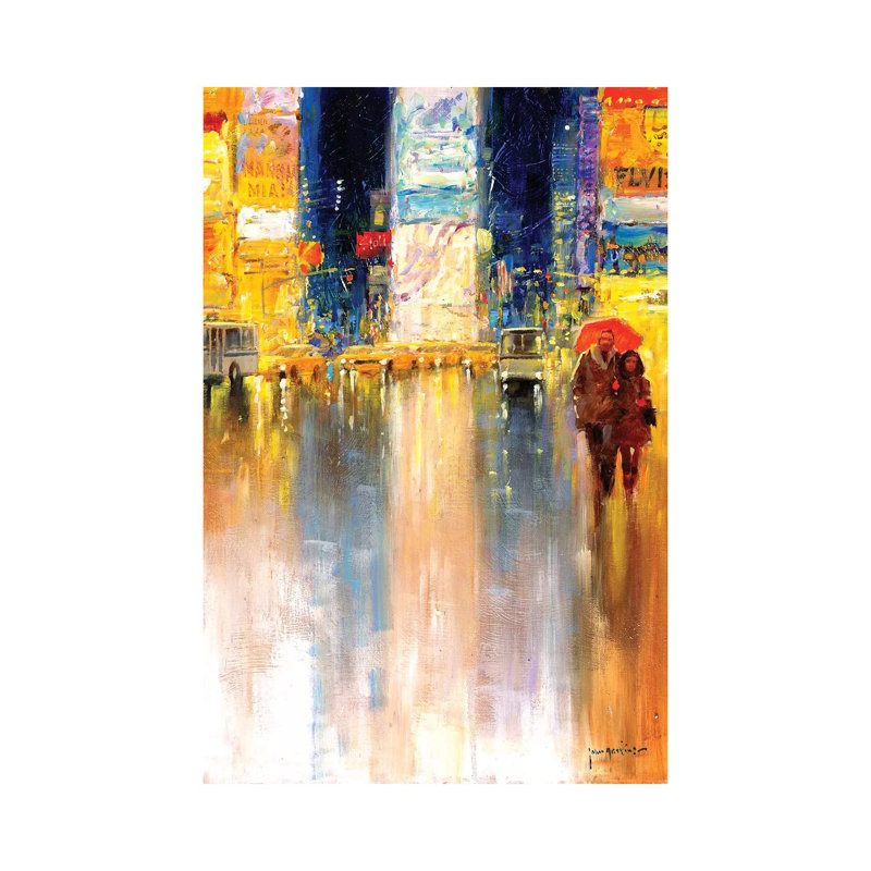 Times Square Evening 1 Piece Wrapped Canvas Wall Art, 66.04 cm H x 45.72 cm W