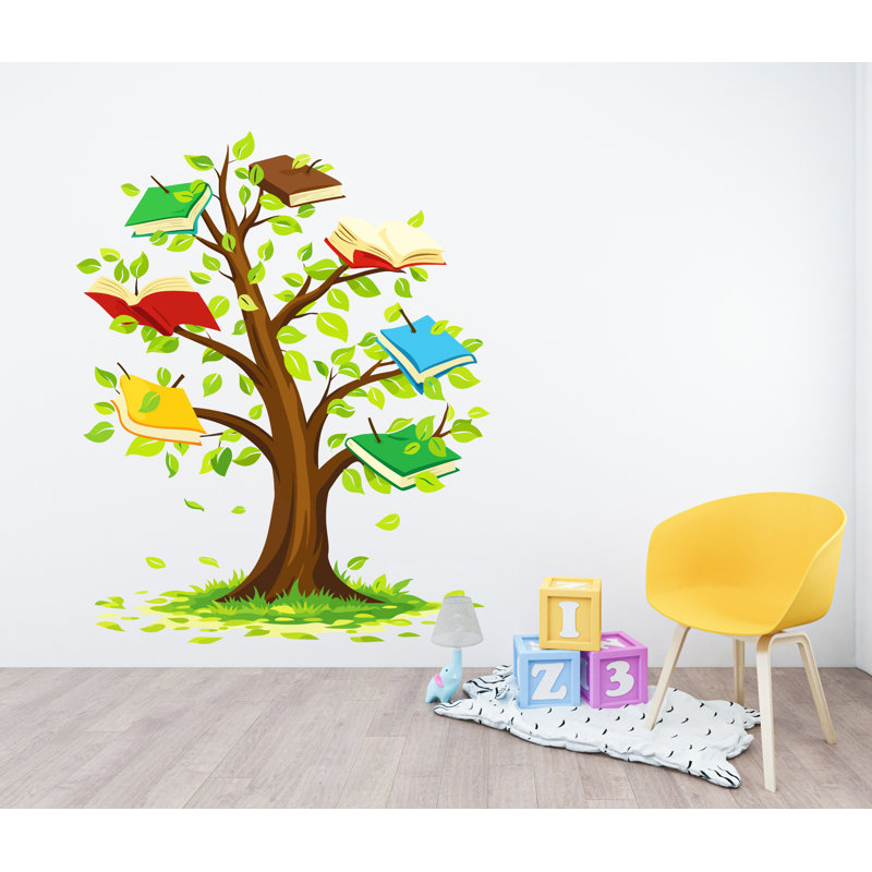 Décalcomanie murale arbre arbre pour enfant, H 13 po x l 10 po