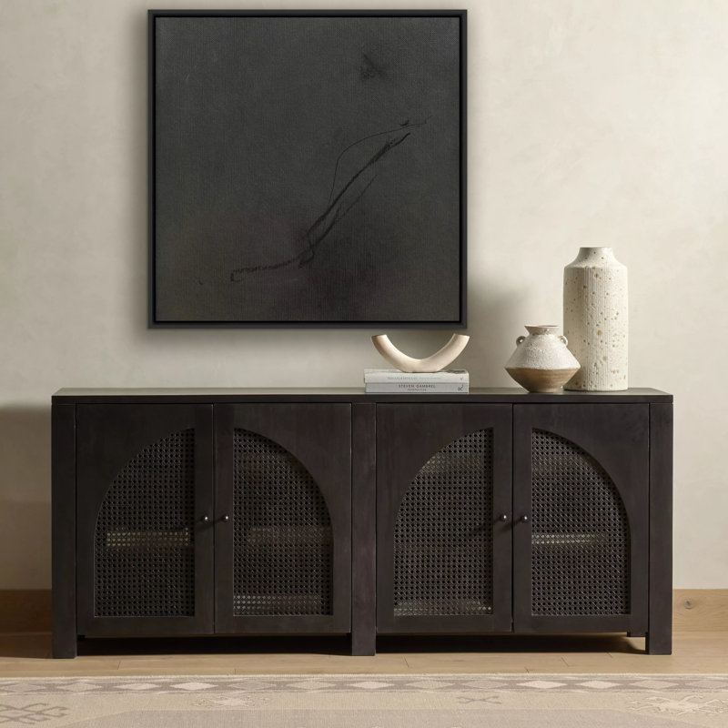 By Chance Painting by Karen Covey, 40" H x 40" W, Black Maple Framed